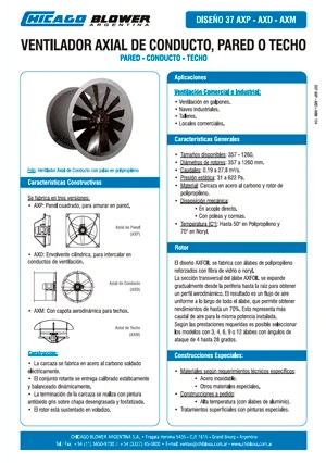 Catálogo de Ventiladores Axiales de Pared, de Conducto y de Techo