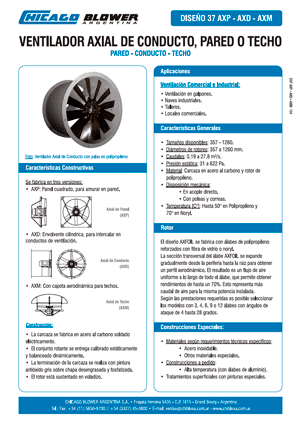 Catálogo de Ventiladores Axiales de Pared, de Conducto y de Techo